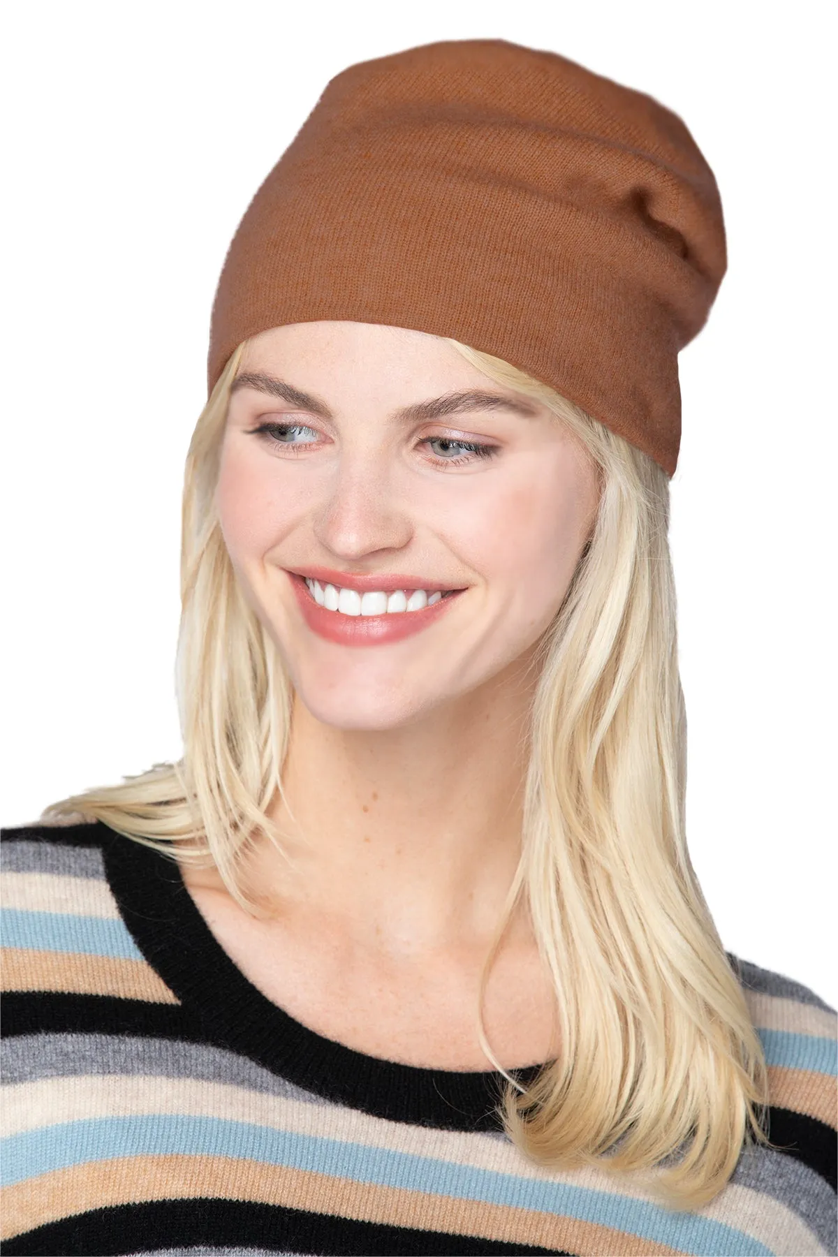 100% Cashmere Knit Beanie