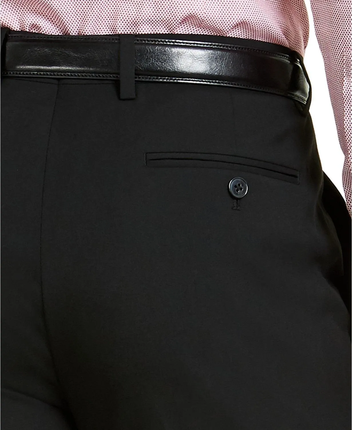 Alfani Mens Slim fit Dress Pants 34 / 30 Black Solid Stretch