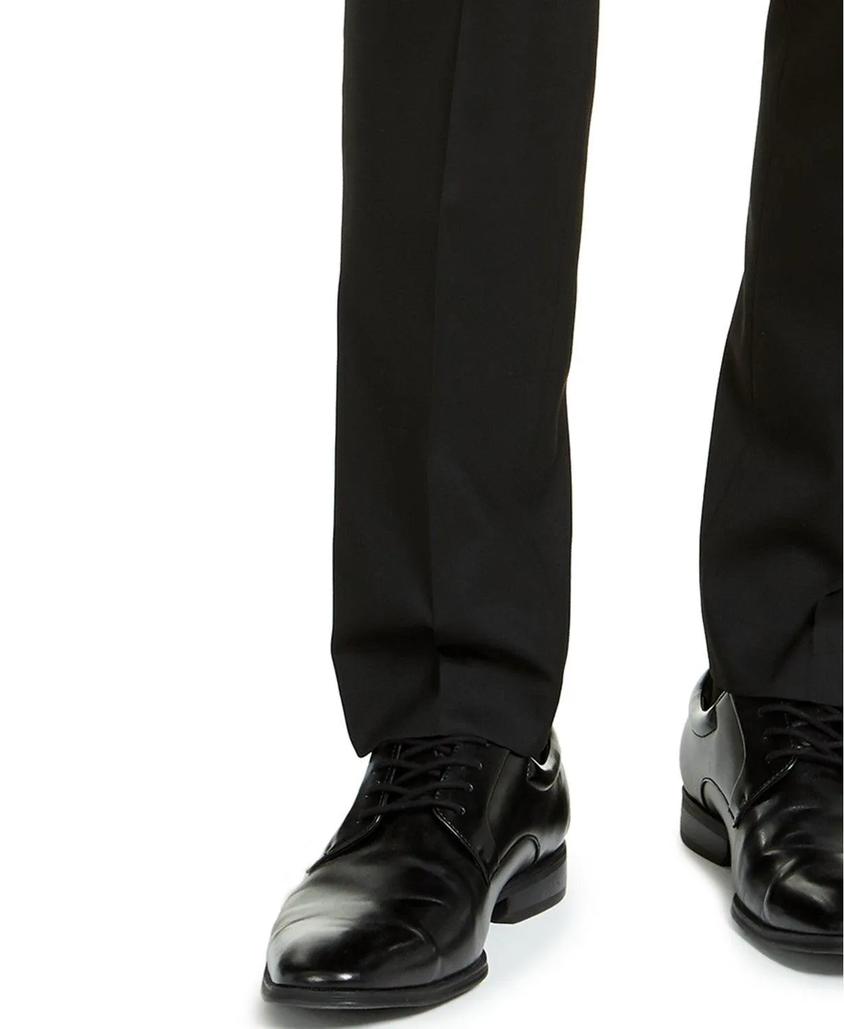 Alfani Mens Slim fit Dress Pants 34 / 30 Black Solid Stretch