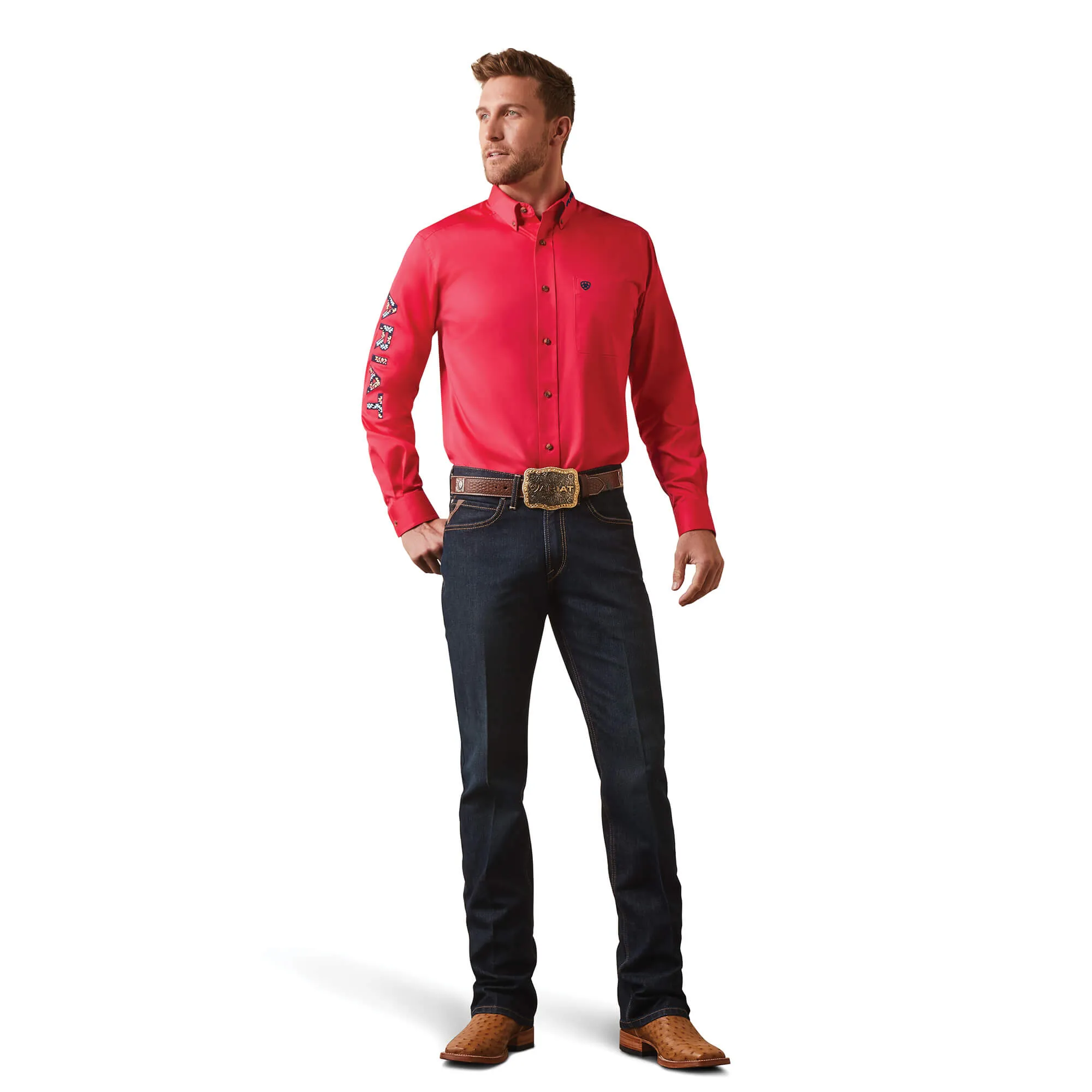 ARIAT Men's Team Logo Twill Fitted Shirt 10043567
