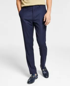 Bar Iii Mens Skinny fit Dress Pants 36 / 30 Blue Plaid