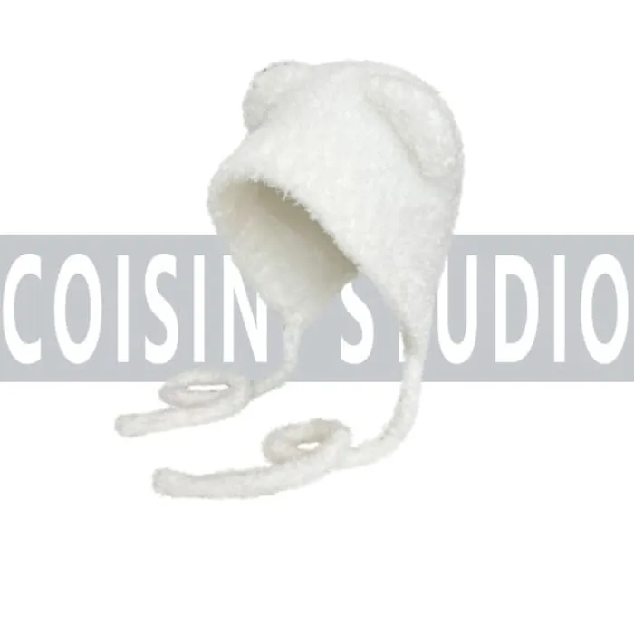 Bear Ear Chenille Trapper Hat
