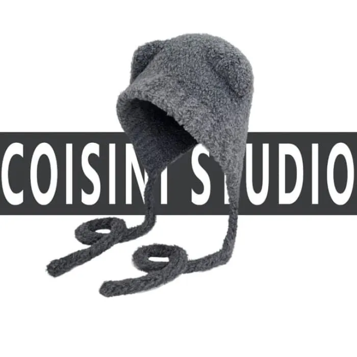 Bear Ear Chenille Trapper Hat