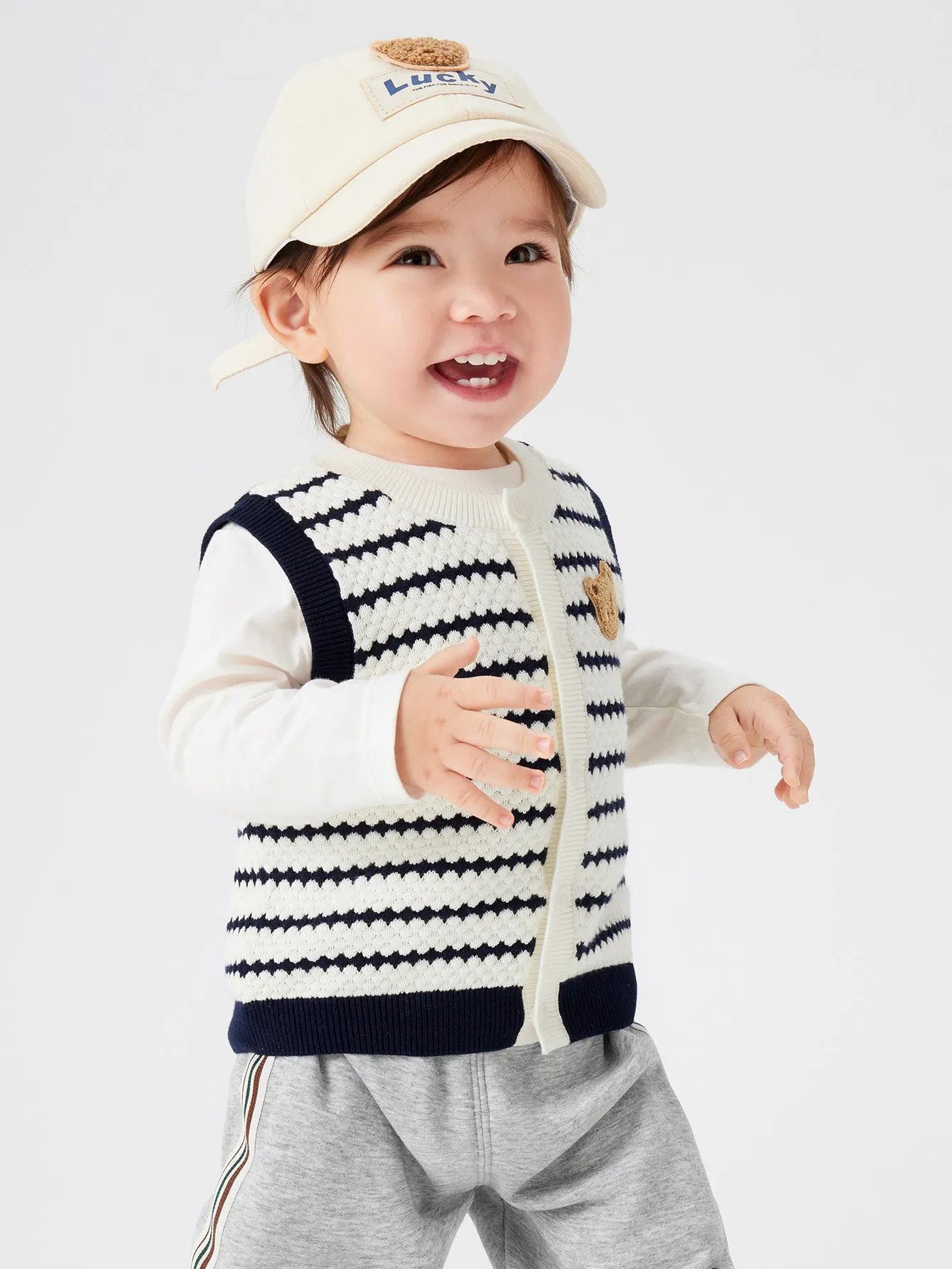 Boy Baby Clothes Stripe Blue Hue Vest