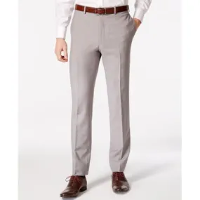 Calvin Klein Mens Slim fit Dress Pants 38 / 30 Light Grey Solid