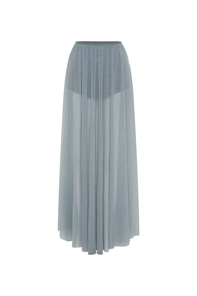 CAMILLA AND MARC - LATTICE SHEER MAXI SKIRT - SEAFOAM