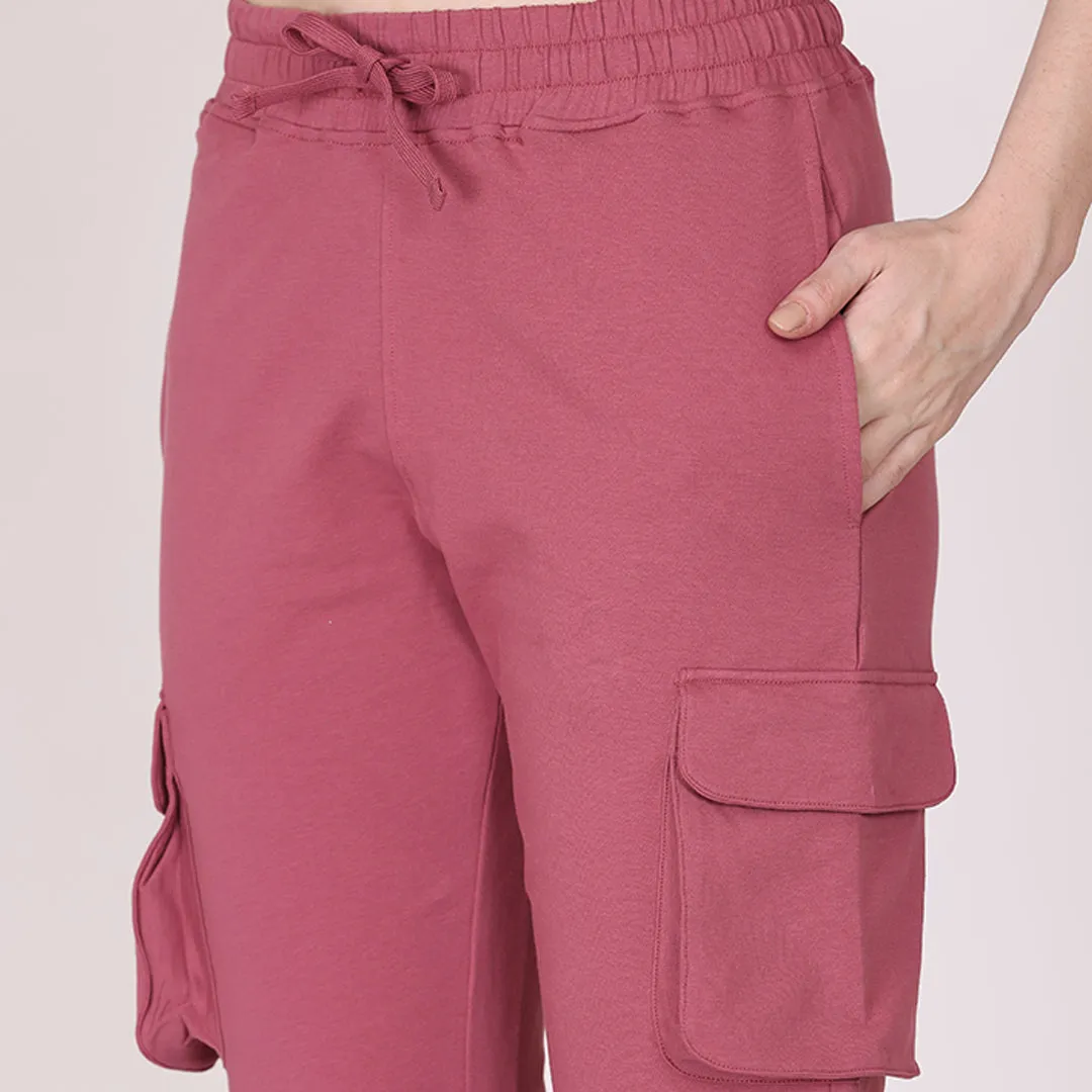 Cargo Joggers - Chalk Pink