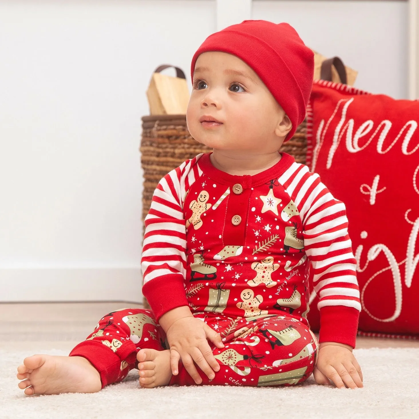 Christmas Joy Henley Romper
