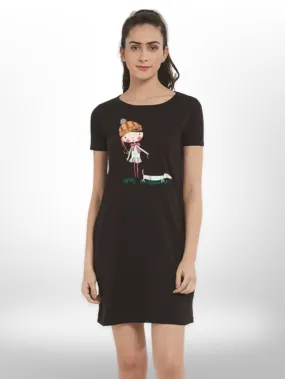 Cotton Type Stylish Long T-shirt For Women's