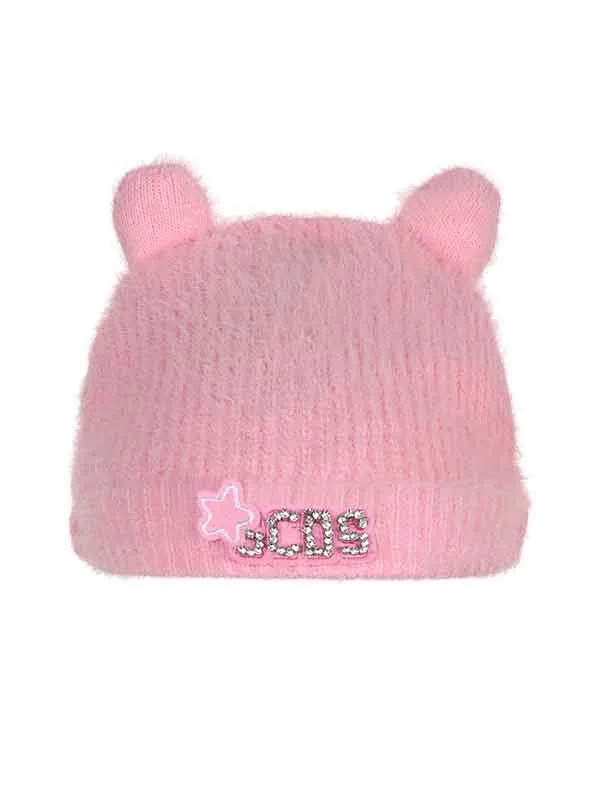 Cute Star Patchwork Diamante Cozy Hat