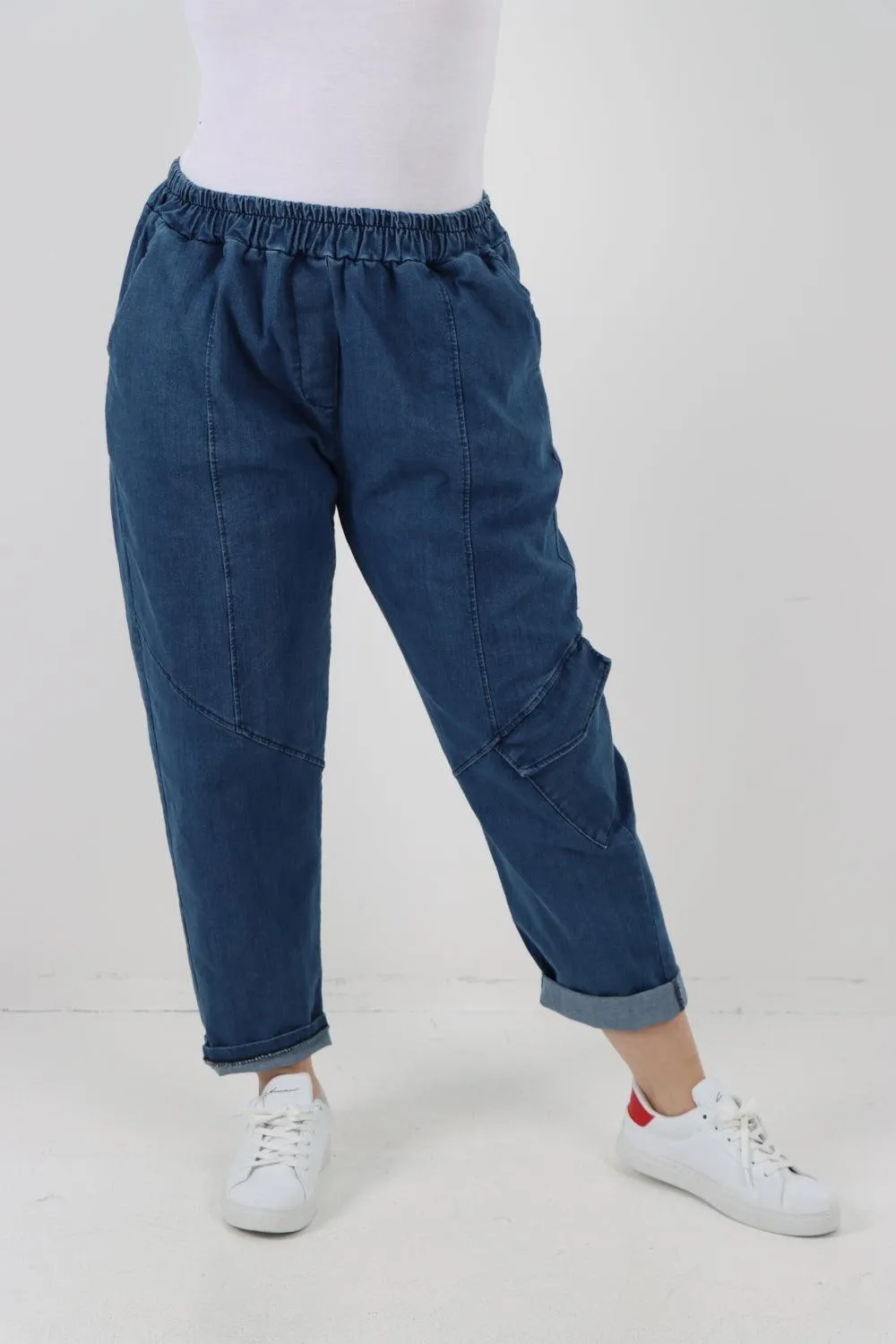 Diagonal Pockets Panel Detail Trousers