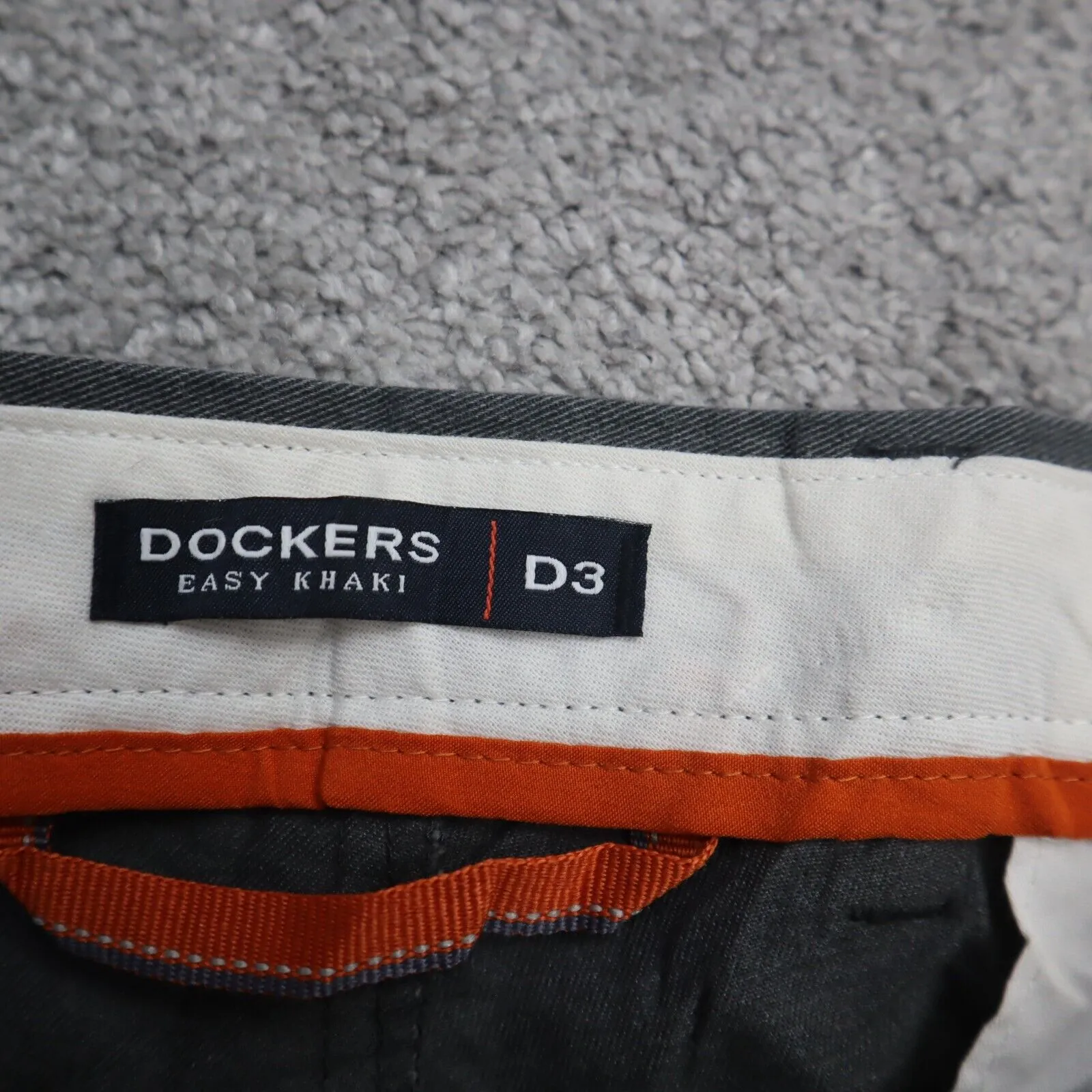 Dockers Mens Dress Pants Wide Leg Mid Rise Pockets Dark Gray Size W36XL30