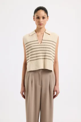 ENES STRIPE KNIT VEST
