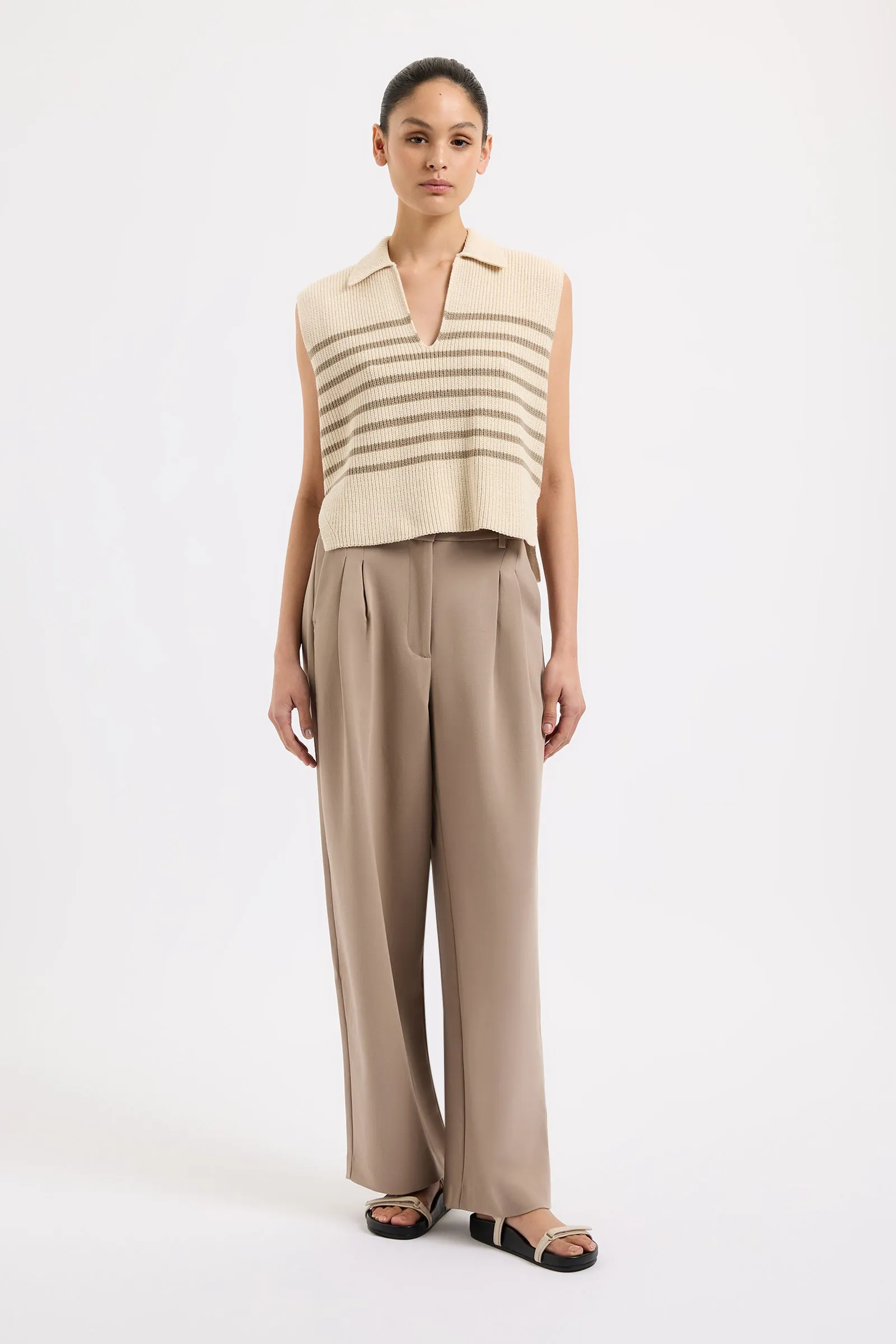 ENES STRIPE KNIT VEST