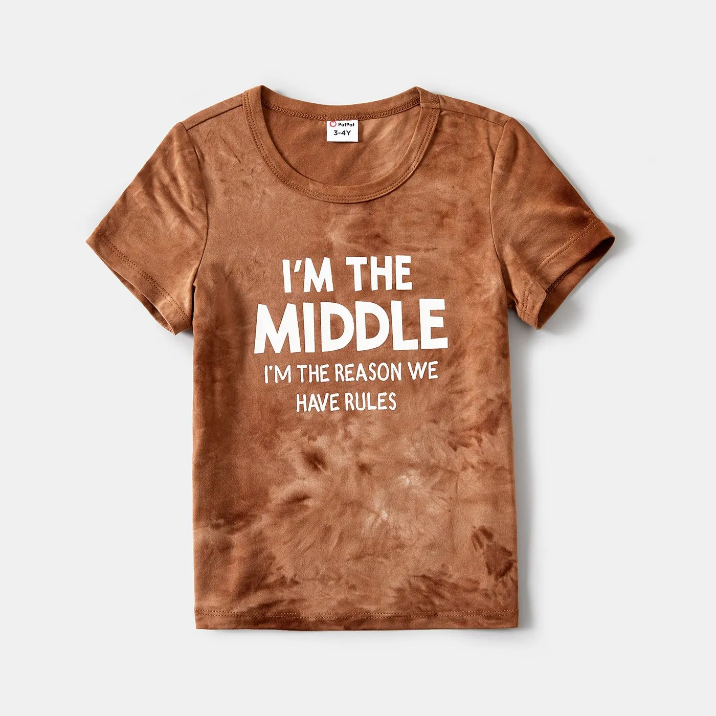 Family Matching Letter Print Short-sleeve Tops