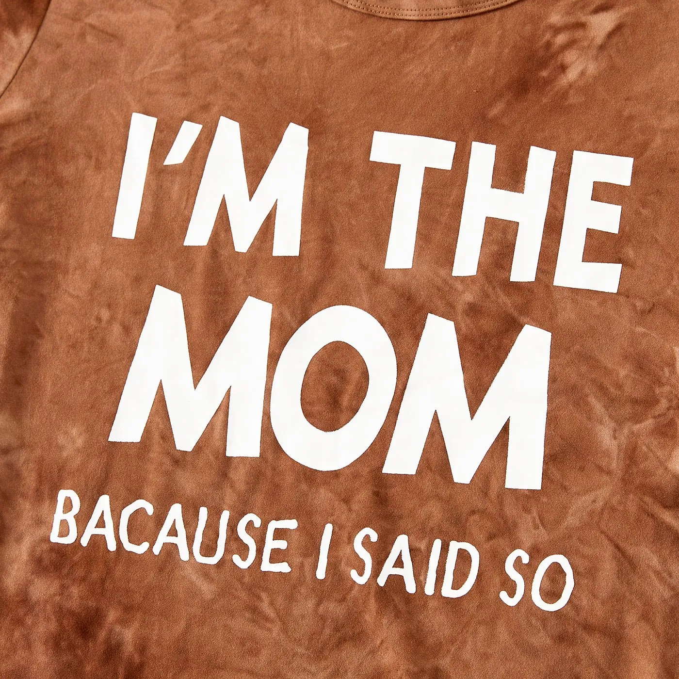 Family Matching Letter Print Short-sleeve Tops