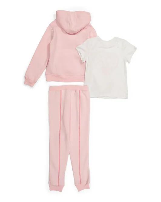 Fila Little Girls 3pc Fleece Jogger Set