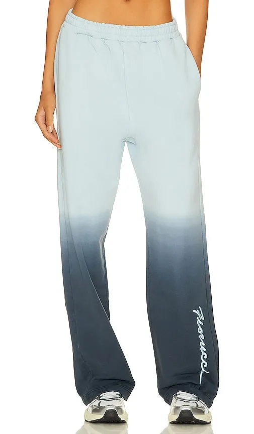 FIORUCCI Ombre Squiggle Logo Oversized Joggers in Blue