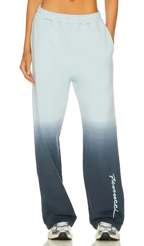 FIORUCCI Ombre Squiggle Logo Oversized Joggers in Blue