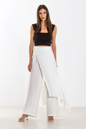 FLOWY LINEN BLEND TROUSERS