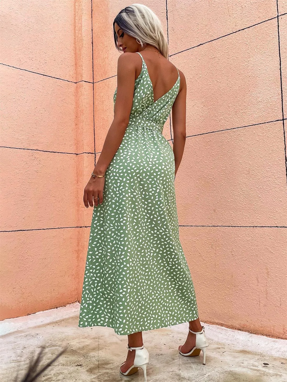FLYTONN-Sexy spring and summer dresses, party dresses, graduation gifts,Renny Side Slit Sleeveless Floral Dress