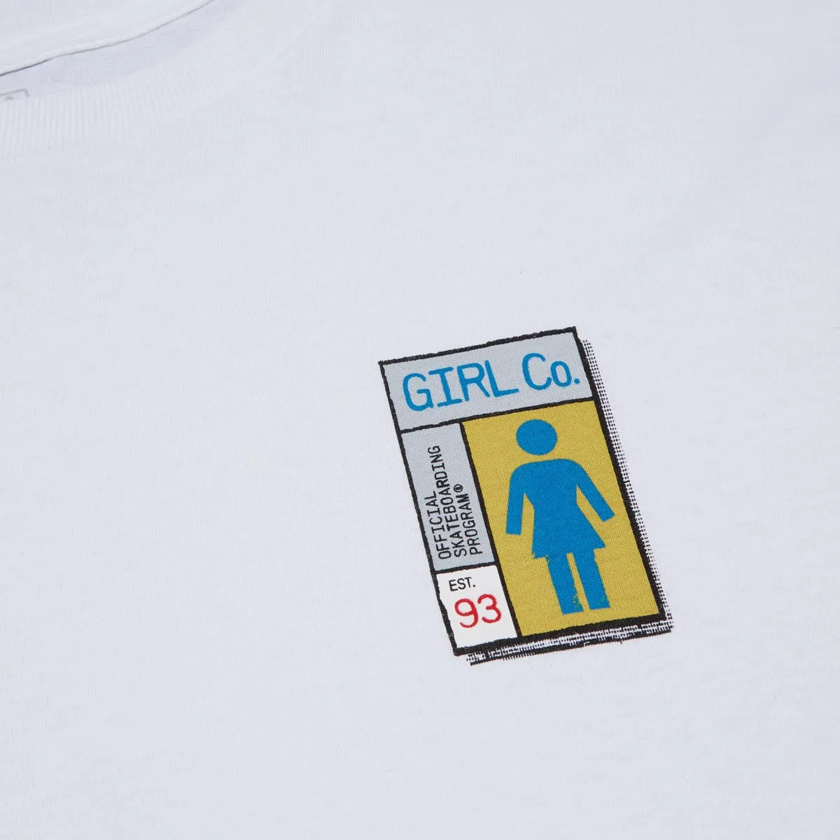 Girl Gridbox Long Sleeve T-Shirt - White