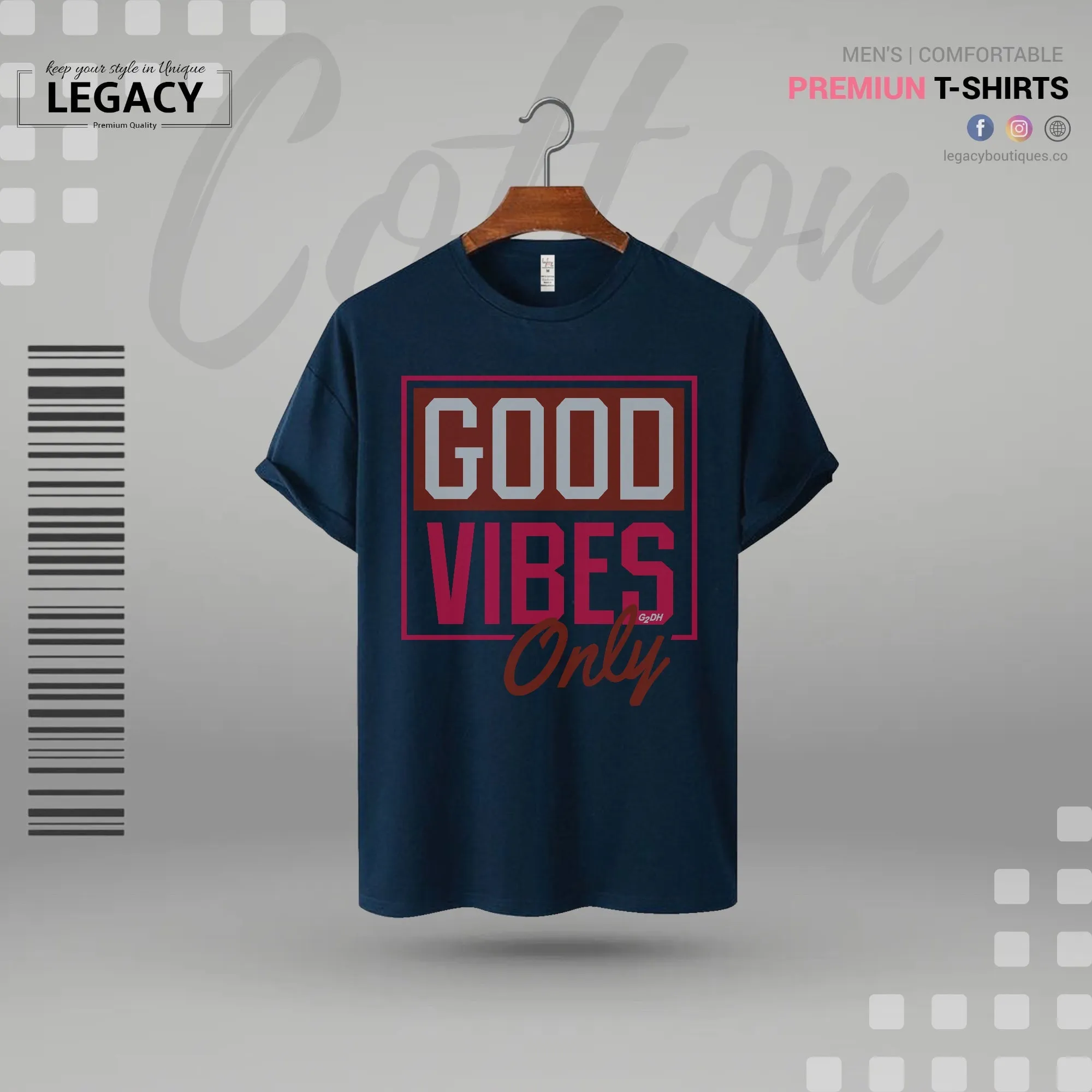 Good Vibes only Mens T Shirt For Man