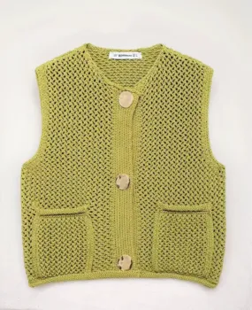 Harper Cropped Knitted Vest