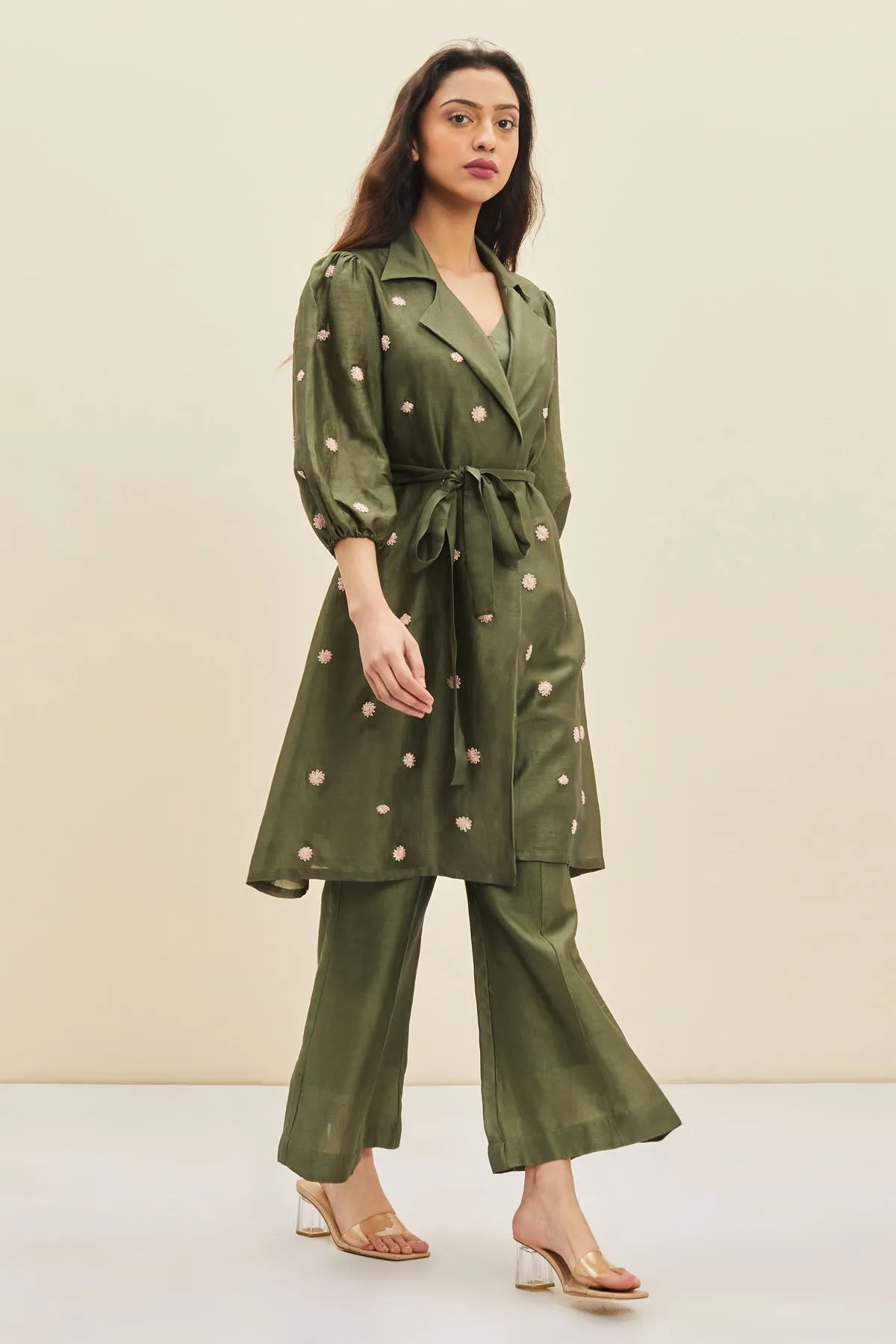Jacket Style Belted Dress