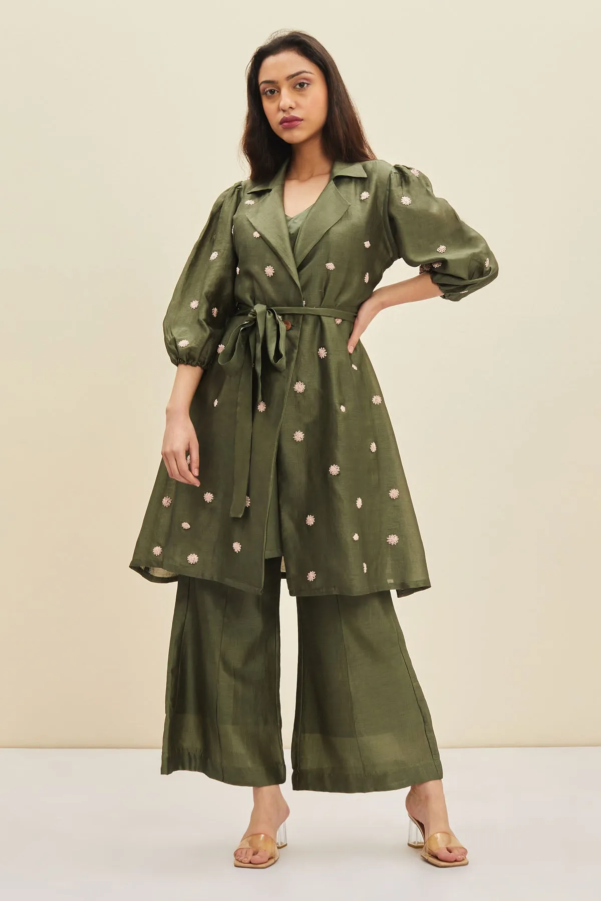 Jacket Style Belted Dress