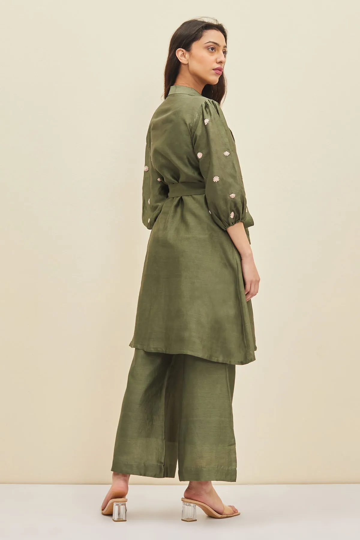 Jacket Style Belted Dress