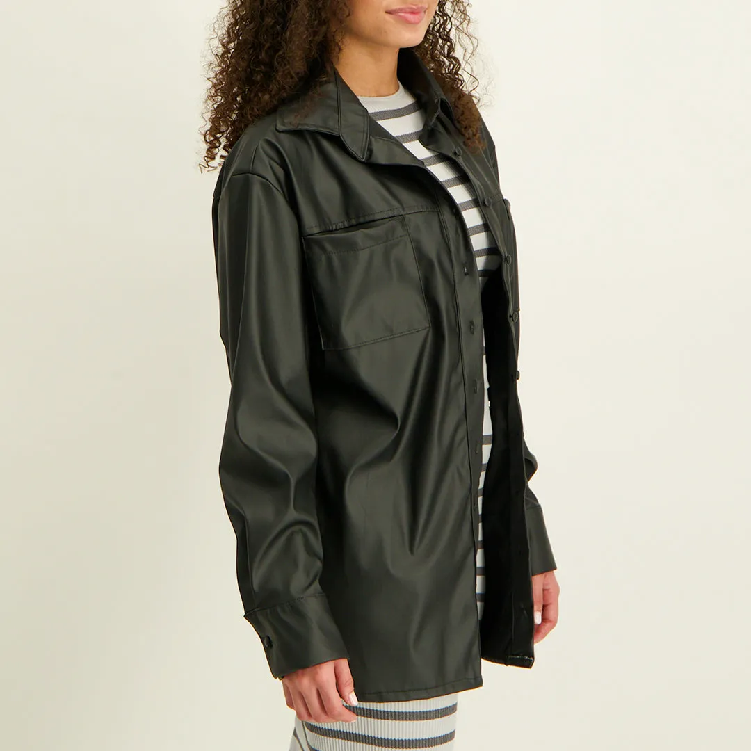 LADIES NOVA BLACK LONGER LENGTH SHACKET