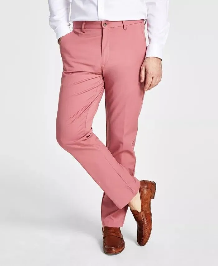 Lauren Ralph Lauren Mens Regular fit Dress Pants 38 / 30 Light Red Solid