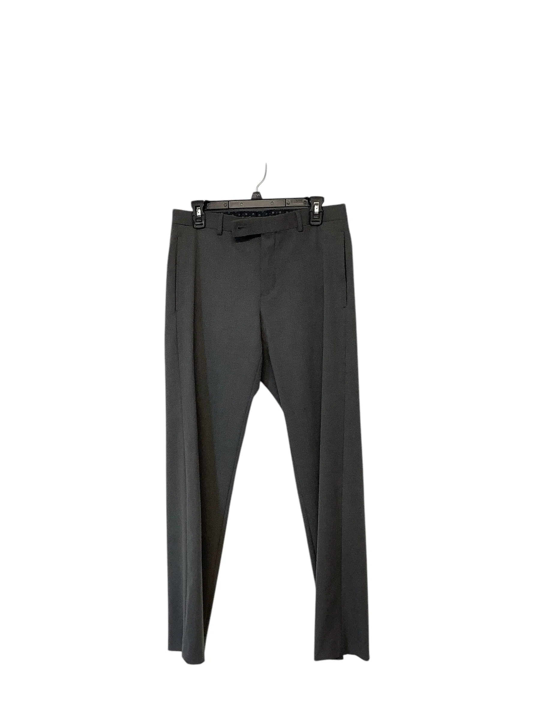 Lauren Ralph Lauren Mens Slim Fit Dress Suit Pants 30 x 30 Grey Solid