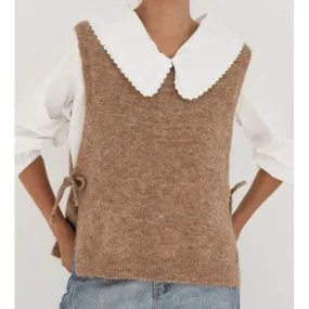 Lexi Wool Blend Latte Vest