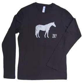 Long Sleeve Leopard Horse T