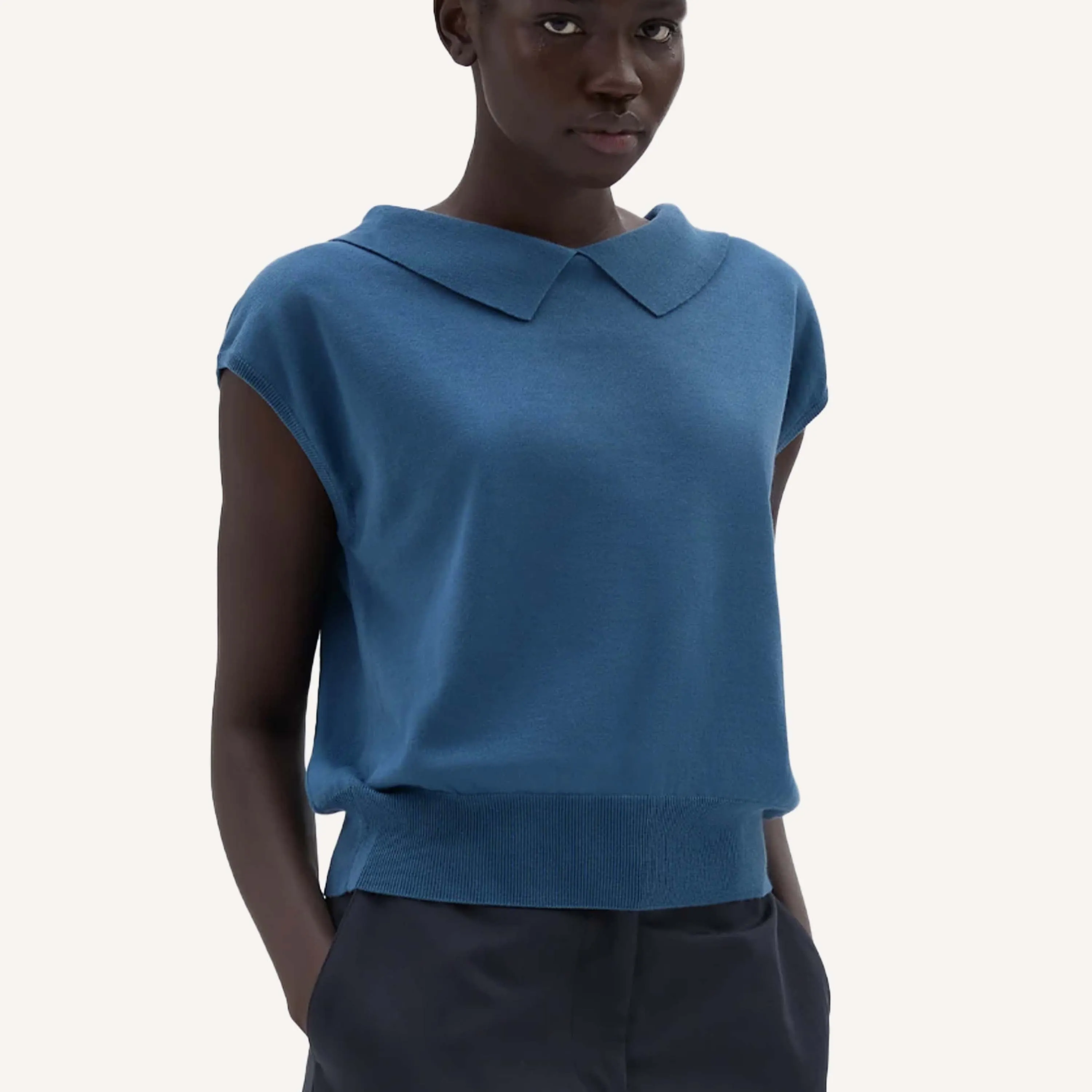 MARGARET HOWELL COLLARED VEST