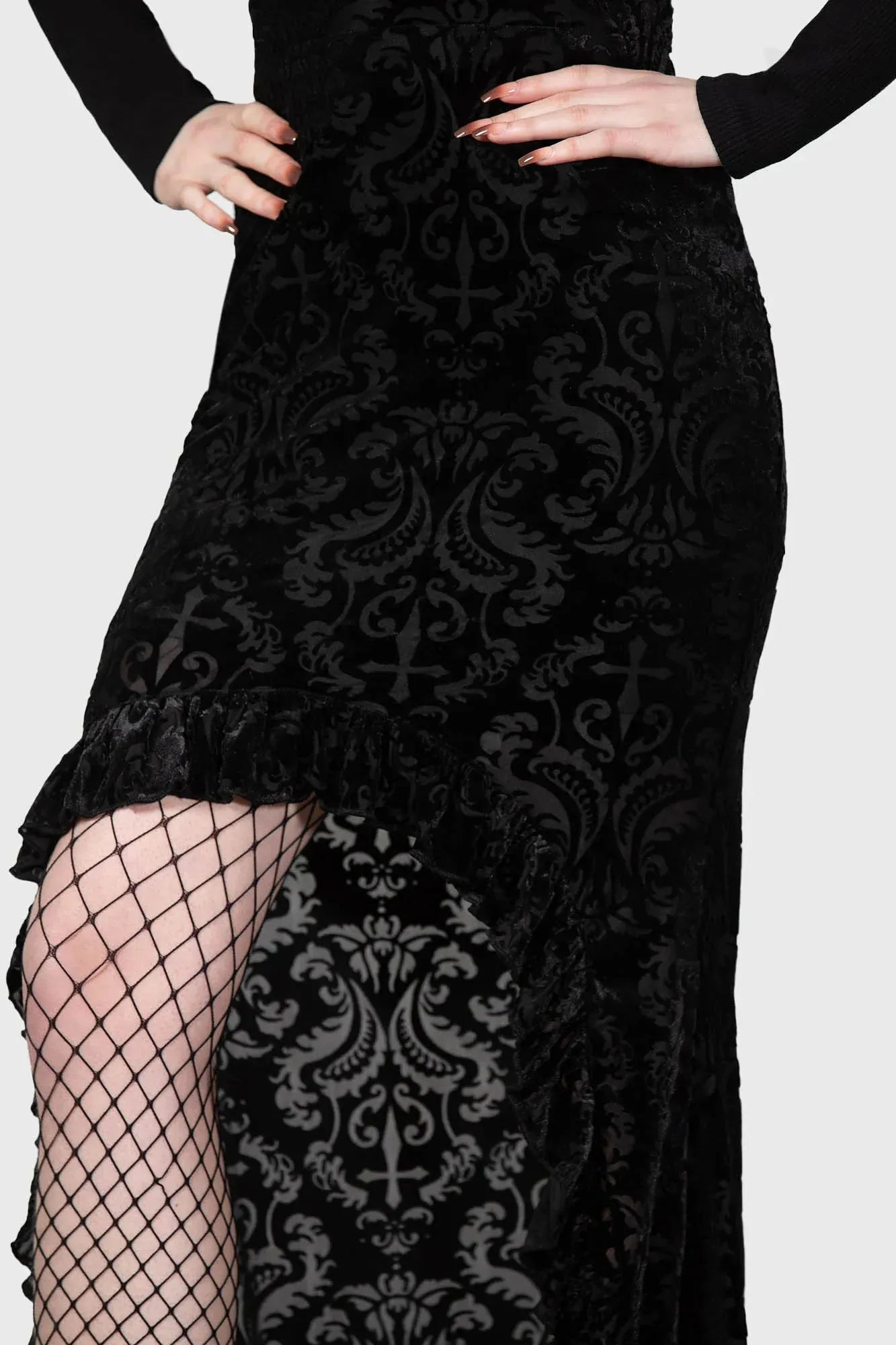 Maudlin Hilo Velvet Burnout Maxi Skirt