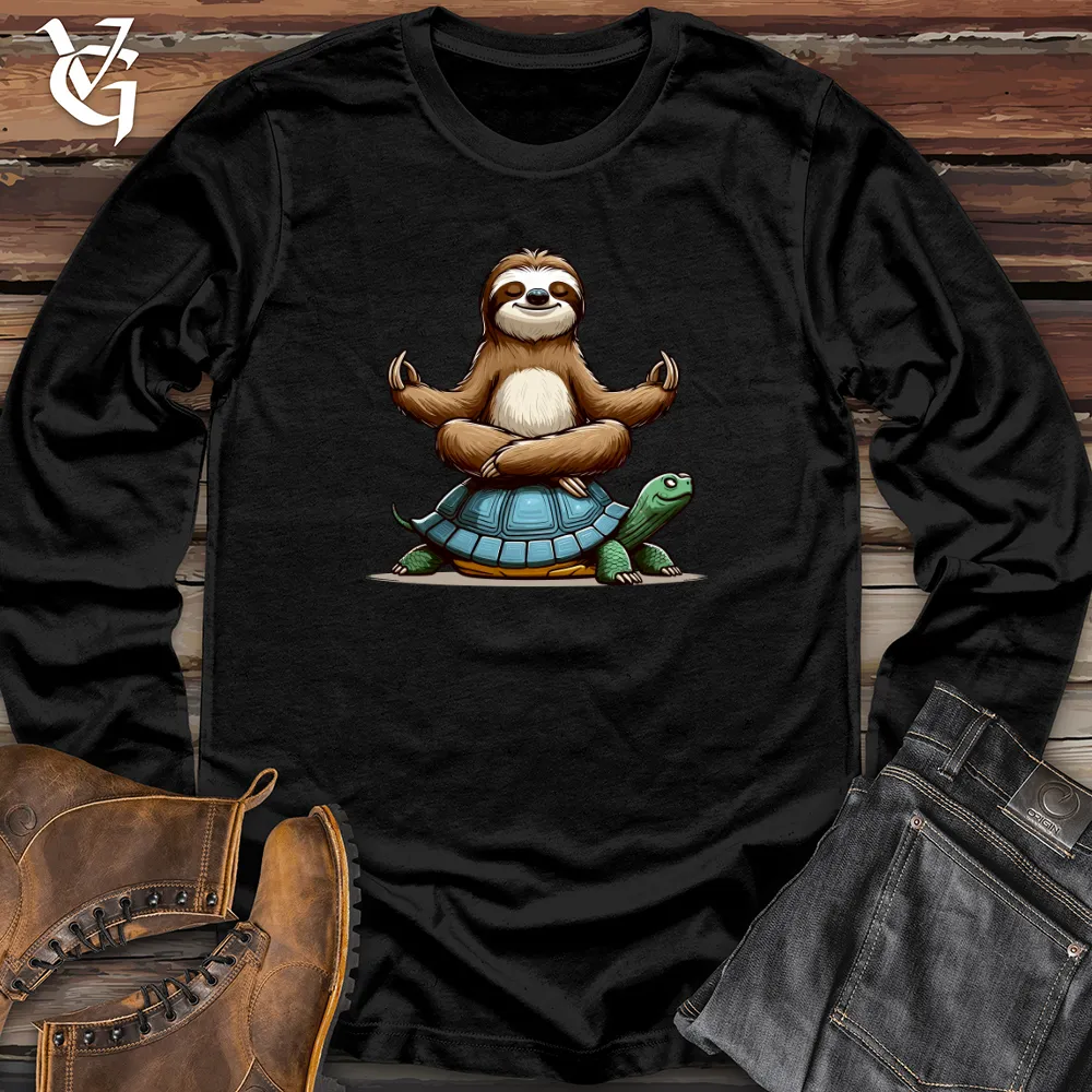Meditation Sloth With Turtle Long Sleeve