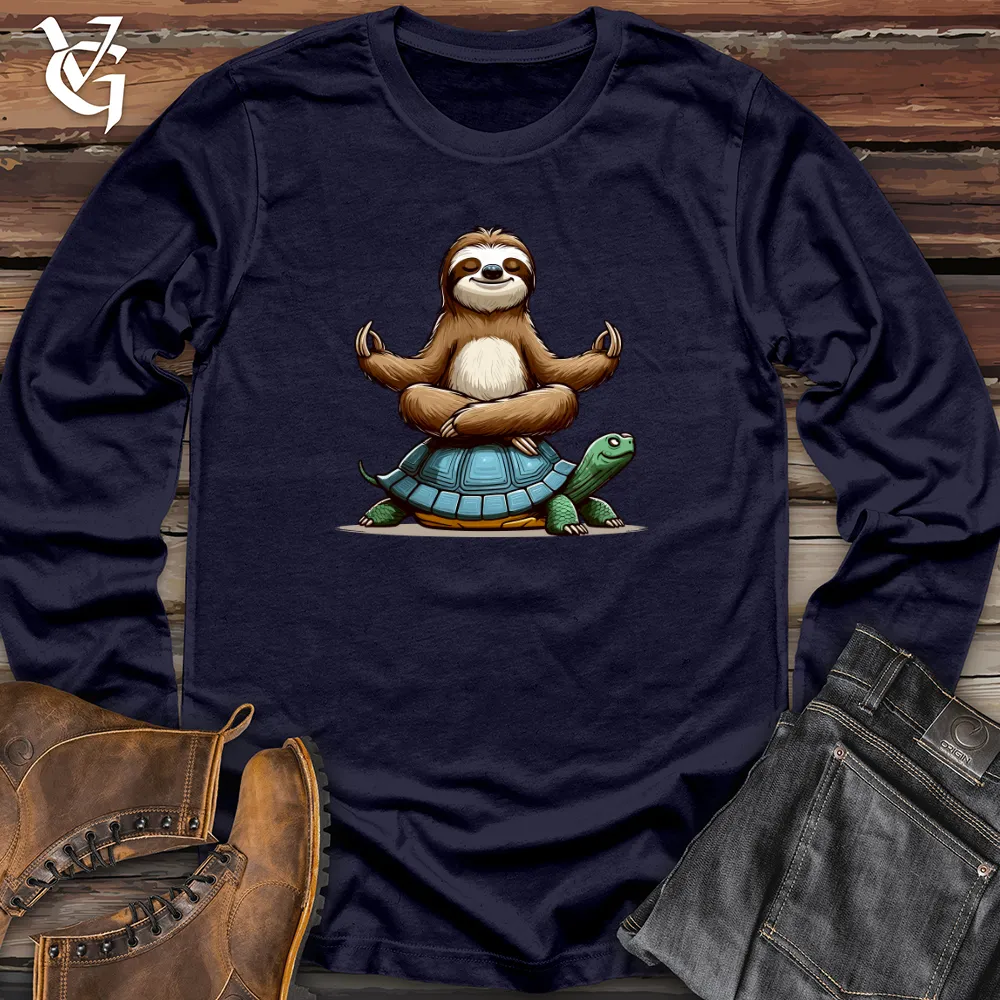Meditation Sloth With Turtle Long Sleeve