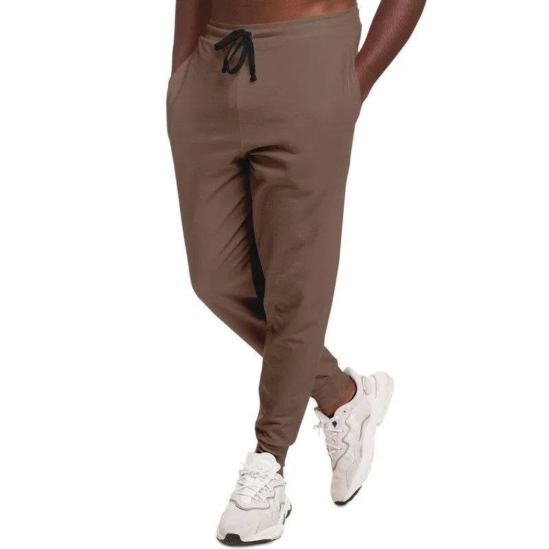 Medium Dark Red Brown Joggers | Unisex | with PLUS sizes | Medium Dark Pale Pastel Red Brown | C0M30Y30K60