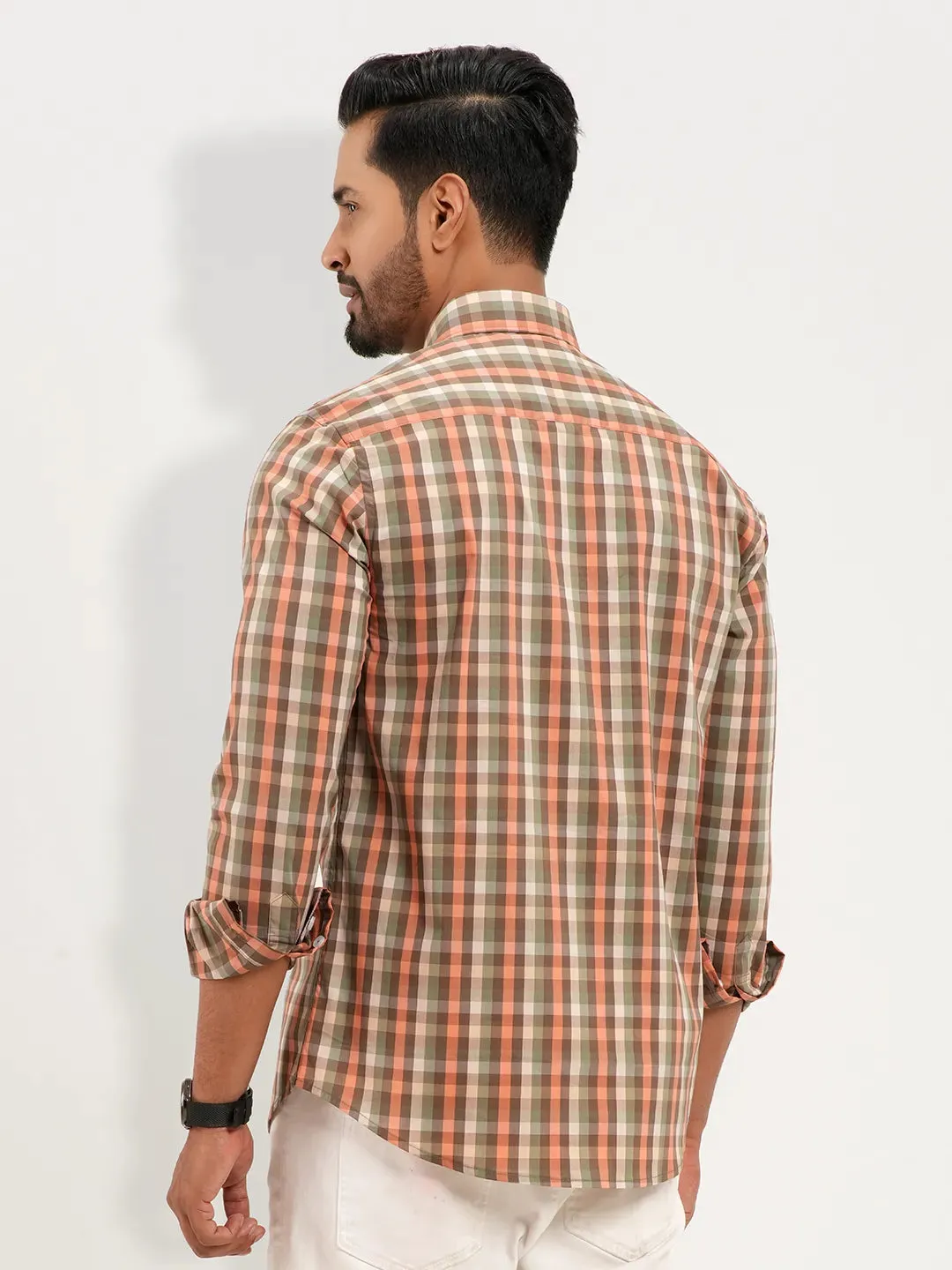 Men's Multicolor Check Full Sleeve Casual Shirt