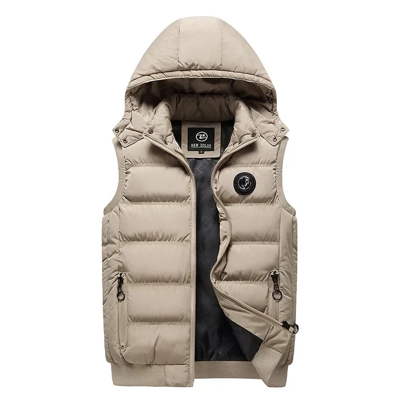 Men's Waterproof Winter Vest Jacket - Hooded, Warm, Sleeveless Waistcoat, Casual Fashion, Available up to 5XL