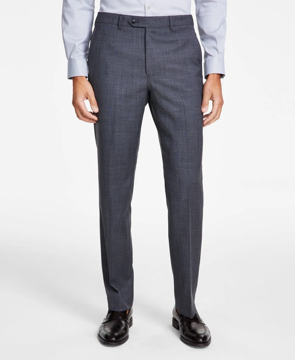 Michael Kors Mens Classic fit Dress Pants 40 / 32 Grey Solid Stretch