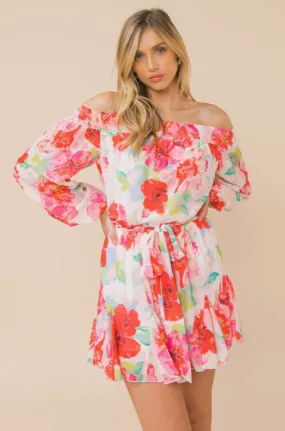 Off-Shoulder Blossom Romper