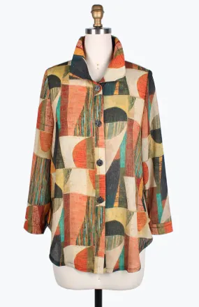 OIL PAINTING SHIRT-7088-BRN