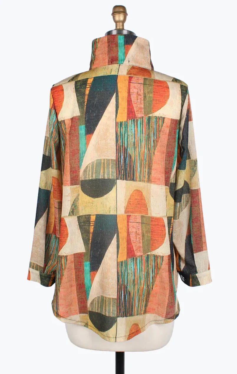OIL PAINTING SHIRT-7088-BRN