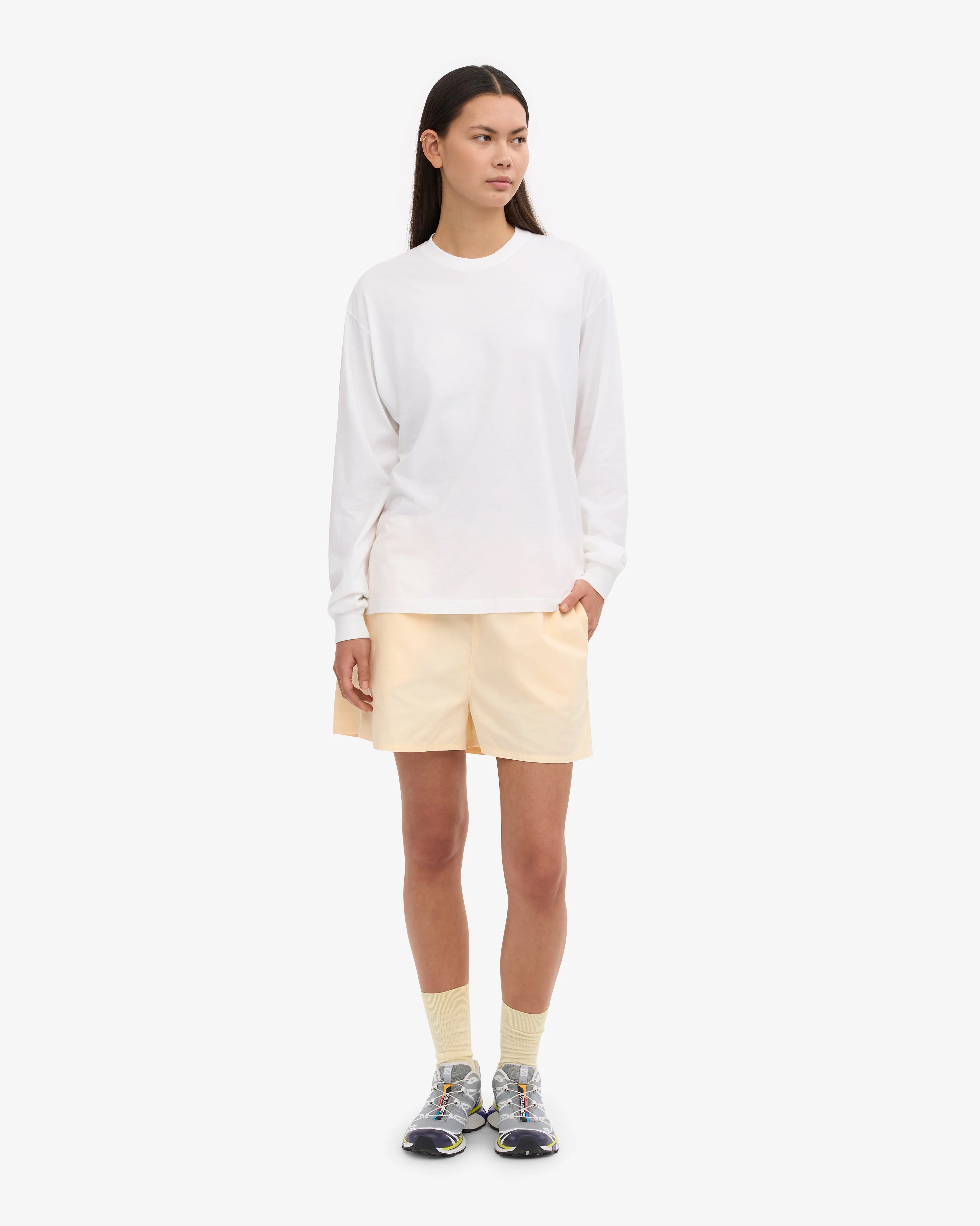 Oversized Organic LS T-Shirt - Optical White