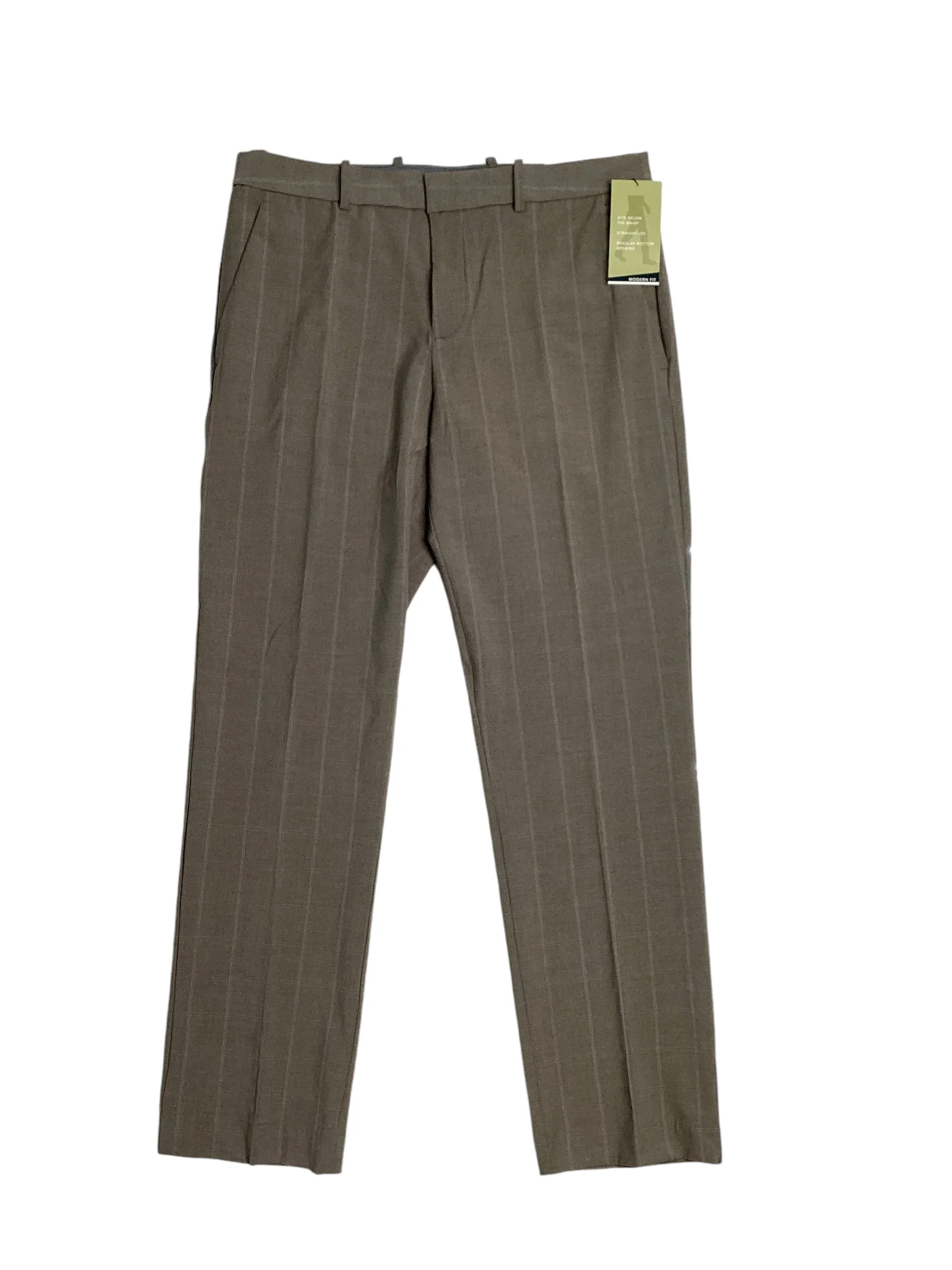 Perry Ellis Portfolio Men's Modern Fit Stretch Suit Dress Pants Beige  32 x 32