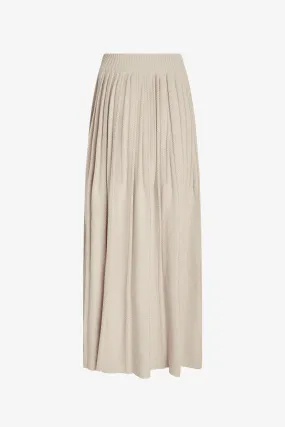 Pleated Knit Skirt
